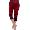 Rose Red Rose Red Flower Petals Waves Glow Capri Yoga Leggings View4