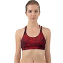 Rose Red Rose Red Flower Petals Waves Glow Back Web Sports Bra View1