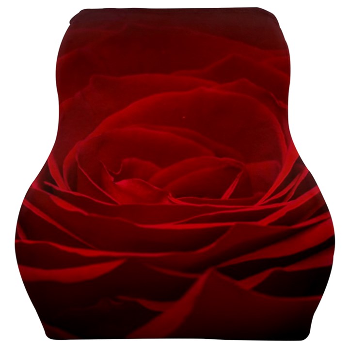 Rose Red Rose Red Flower Petals Waves Glow Car Seat Velour Cushion 