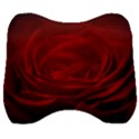 Rose Red Rose Red Flower Petals Waves Glow Velour Head Support Cushion View1