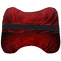 Rose Red Rose Red Flower Petals Waves Glow Head Support Cushion View2