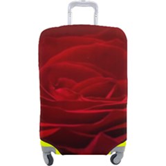 Rose Red Rose Red Flower Petals Waves Glow Luggage Cover (large) by Proyonanggan