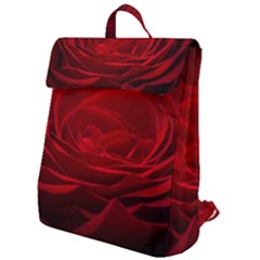 Rose Red Rose Red Flower Petals Waves Glow Flap Top Backpack by Proyonanggan