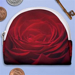 Rose Red Rose Red Flower Petals Waves Glow Horseshoe Style Canvas Pouch by Proyonanggan