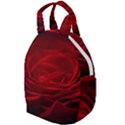 Rose Red Rose Red Flower Petals Waves Glow Travel Backpack View1