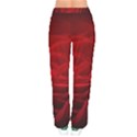 Rose Red Rose Red Flower Petals Waves Glow Women Velvet Drawstring Pants View2