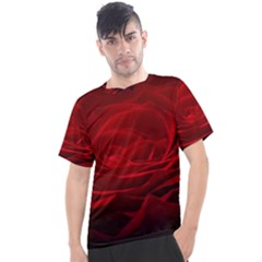 Rose Red Rose Red Flower Petals Waves Glow Men s Sport Top by Proyonanggan