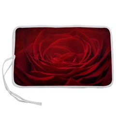 Rose Red Rose Red Flower Petals Waves Glow Pen Storage Case (m) by Proyonanggan