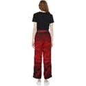 Rose Red Rose Red Flower Petals Waves Glow Women s Pants  View2