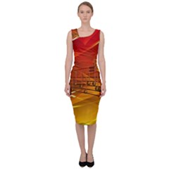 Music Notes Melody Note Sound Sleeveless Pencil Dress by Proyonanggan