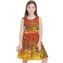 Music Notes Melody Note Sound Kids  Skater Dress by Proyonanggan