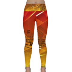 Music Notes Melody Note Sound Lightweight Velour Classic Yoga Leggings by Proyonanggan