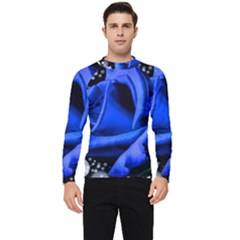 Blue Rose Bloom Blossom Men s Long Sleeve Rash Guard by Proyonanggan