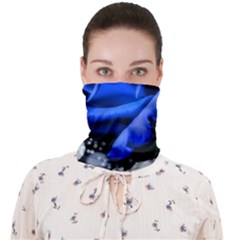 Blue Rose Bloom Blossom Face Covering Bandana (adult) by Proyonanggan