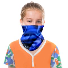 Blue Rose Bloom Blossom Face Covering Bandana (kids) by Proyonanggan