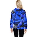 Blue Rose Bloom Blossom Women s Lightweight Drawstring Hoodie View4