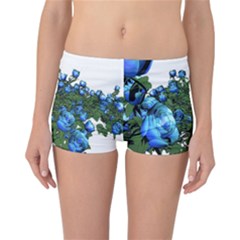 Flowers Roses Rose Nature Bouquet Reversible Boyleg Bikini Bottoms by Proyonanggan