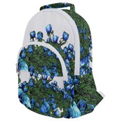 Flowers Roses Rose Nature Bouquet Rounded Multi Pocket Backpack by Proyonanggan