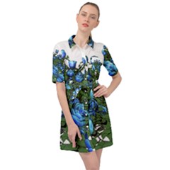 Flowers Roses Rose Nature Bouquet Belted Shirt Dress by Proyonanggan