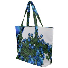 Flowers Roses Rose Nature Bouquet Zip Up Canvas Bag by Proyonanggan