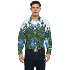 Flowers Roses Rose Nature Bouquet Men s Long Sleeve Pocket Shirt  by Proyonanggan