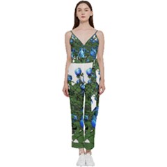 Flowers Roses Rose Nature Bouquet V-neck Camisole Jumpsuit by Proyonanggan