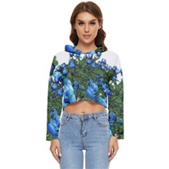 Flowers Roses Rose Nature Bouquet Women s Lightweight Cropped Hoodie by Proyonanggan