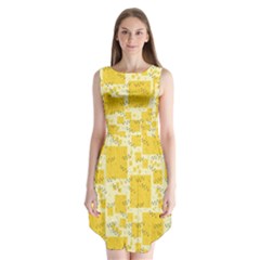 Party Confetti Yellow Squares Sleeveless Chiffon Dress   by Proyonanggan