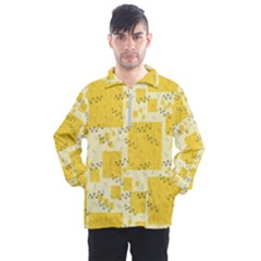 Party Confetti Yellow Squares Men s Half Zip Pullover