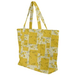 Party Confetti Yellow Squares Zip Up Canvas Bag by Proyonanggan