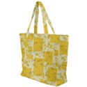 Party Confetti Yellow Squares Zip Up Canvas Bag View1