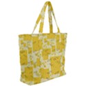 Party Confetti Yellow Squares Zip Up Canvas Bag View2