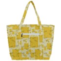 Party Confetti Yellow Squares Zip Up Canvas Bag View3