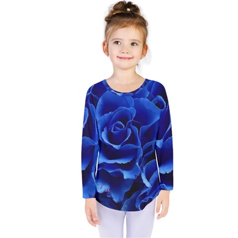 Roses Flowers Plant Romance Kids  Long Sleeve T-shirt by Proyonanggan