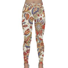 Retro Paisley Patterns, Floral Patterns, Background Classic Yoga Leggings by nateshop