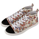 Retro Paisley Patterns, Floral Patterns, Background Men s Mid-Top Canvas Sneakers View2