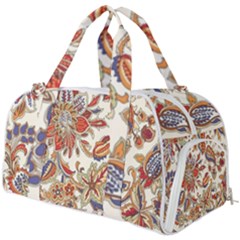 Retro Paisley Patterns, Floral Patterns, Background Burner Gym Duffel Bag by nateshop