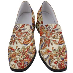 Retro Paisley Patterns, Floral Patterns, Background Women s Chunky Heel Loafers by nateshop