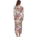 Retro Paisley Patterns, Floral Patterns, Background Long Sleeve Longline Maxi Dress View4