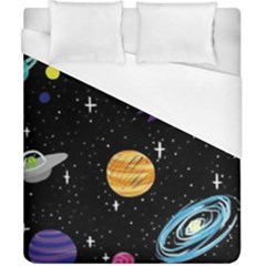 Space Cartoon, Planets, Rockets Duvet Cover (california King Size) by nateshop