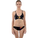 Space Cartoon, Planets, Rockets Wrap Around Bikini Set View1