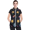 Space Cartoon, Planets, Rockets Women s Puffer Vest View1