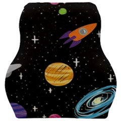 Space Cartoon, Planets, Rockets Car Seat Velour Cushion  by nateshop