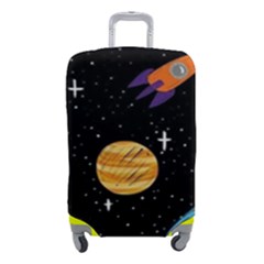 Space Cartoon, Planets, Rockets Luggage Cover (small) by nateshop