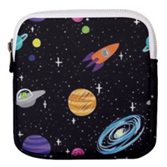 Space Cartoon, Planets, Rockets Mini Square Pouch by nateshop