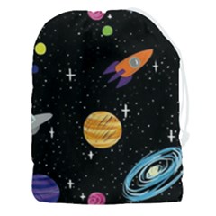 Space Cartoon, Planets, Rockets Drawstring Pouch (3xl) by nateshop