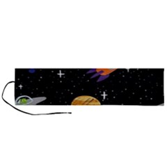 Space Cartoon, Planets, Rockets Roll Up Canvas Pencil Holder (l) by nateshop