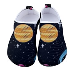 Space Cartoon, Planets, Rockets Men s Sock-style Water Shoes by nateshop