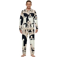 Egypt Pyramid Nature Desert Men s Long Sleeve Velvet Pocket Pajamas Set by Proyonanggan