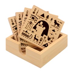 Egypt Pyramid Nature Desert Bamboo Coaster Set by Proyonanggan